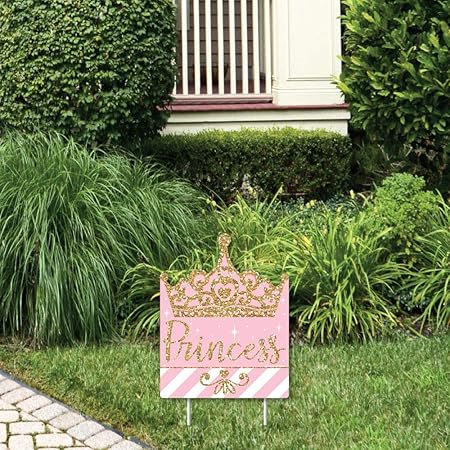 Amazon.com : Little Princess Crown - Party Decorations - Pink and Gold ...