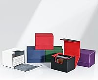 Vista 6 de Caja de cubierta ZLCA para cartas de intercambio, caja de cubierta de comandante MTG con capacidad para 120+ con manga individual, estuche