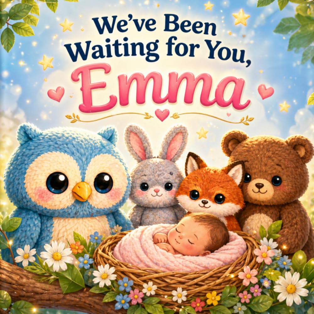 We’ve Been Waiting for You, Emma: A Personalized Woodland Baby Book About Love, Welcome, and Belonging (Three Hearts Personalized Book Series (Emma))
