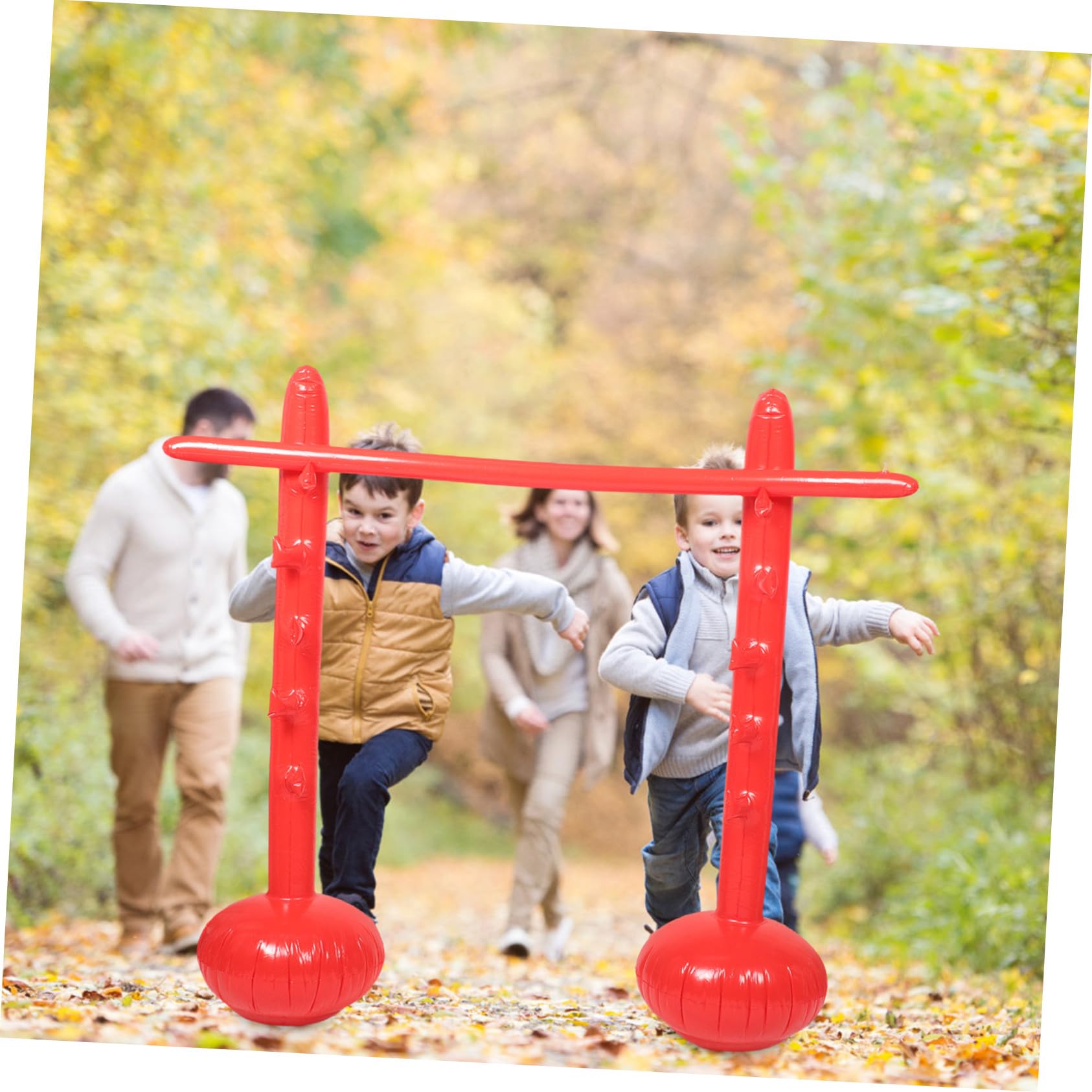 Poste de Salto Inflable Rojo de Plástico para Fiestas y Actividades