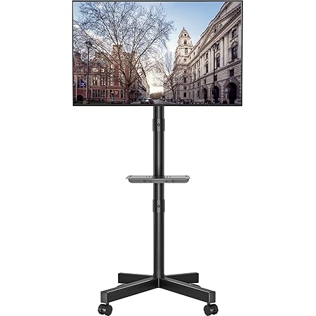 Scrivania Mobile Con Ruote, Regolabile In Altezza E Inclinabile Fino A 30° | Tavolo Portatile Pieghevole Per Laptop E Computer | Postazione Lavoro Ergonomica Per Casa E Ufficio | Nero, Large - 2