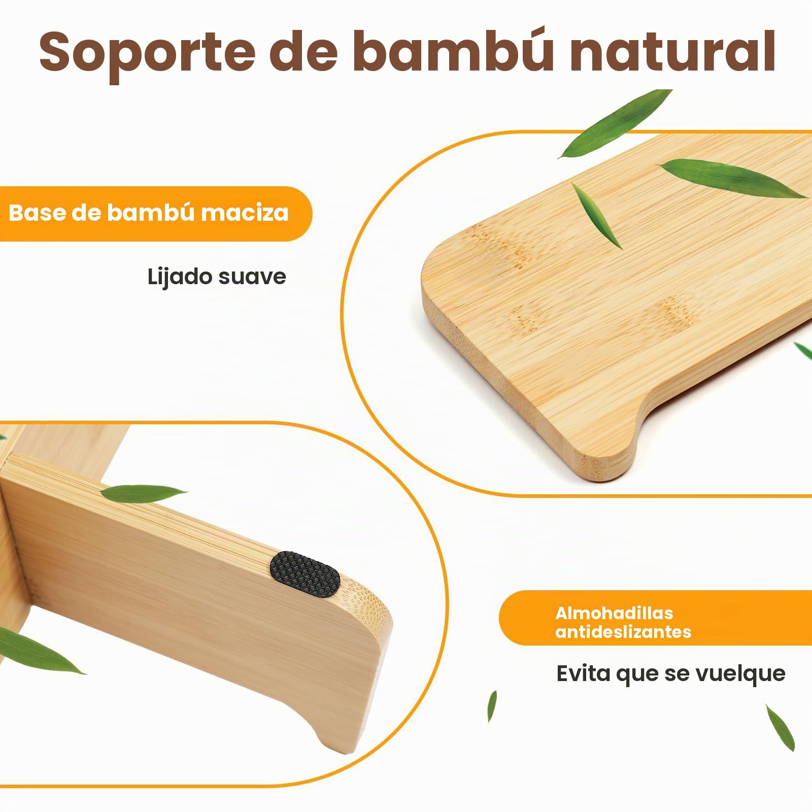 PETTOM Comedero Lento de Cerámica para Gatos con Soporte de Bambú Elevado – Cuenco para Gato y Perros pequeños con Sistema Antivoracidad, Plato de Gatos para Ralentizar Comida (Bol Blanco con pie)