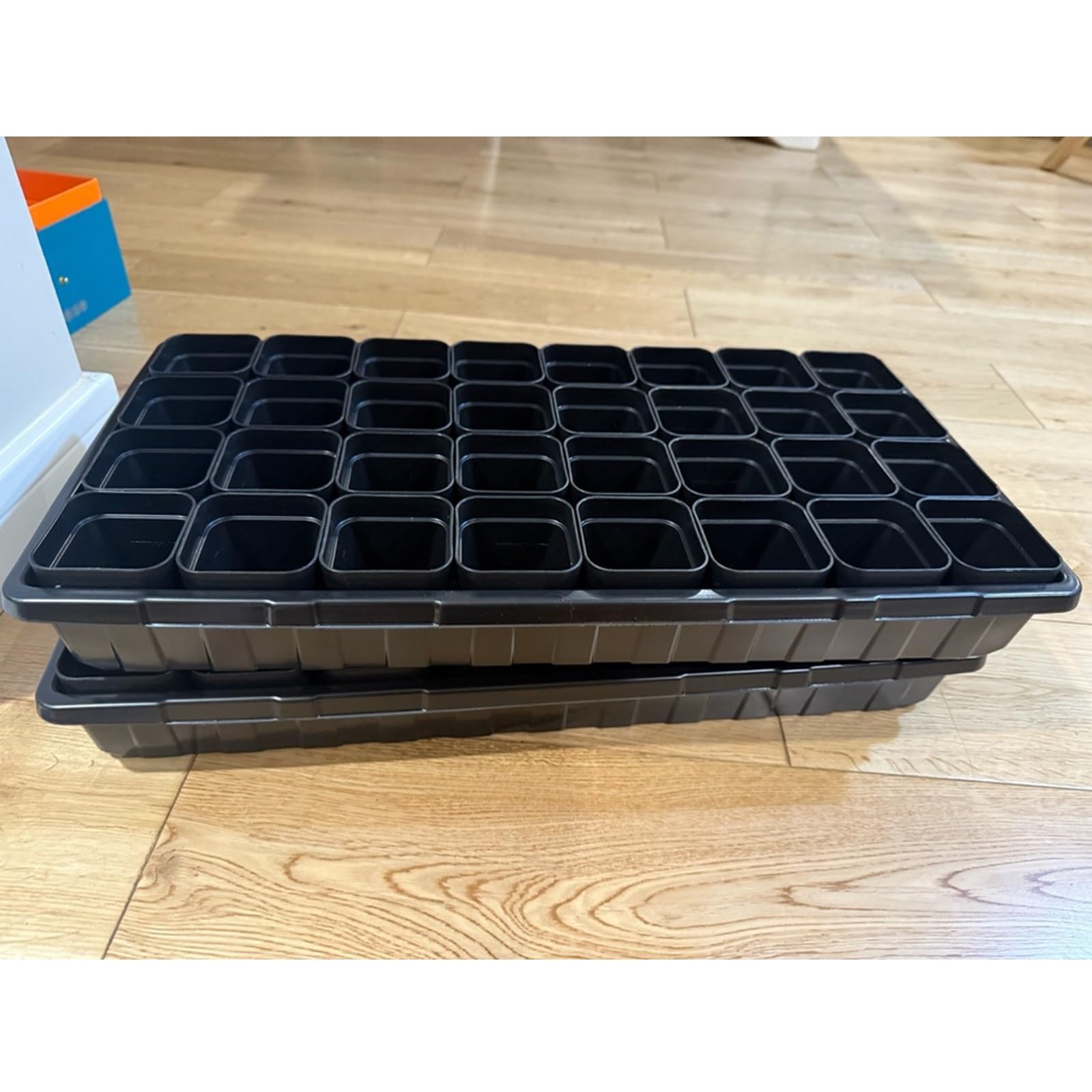 Plastikowe tace na rośliny do doniczek, wytrzymałe, do zbierania wody, idealne do ogrodnictwa wewnątrz i na zewnątrz, 54 x 28 x 6,5 cm