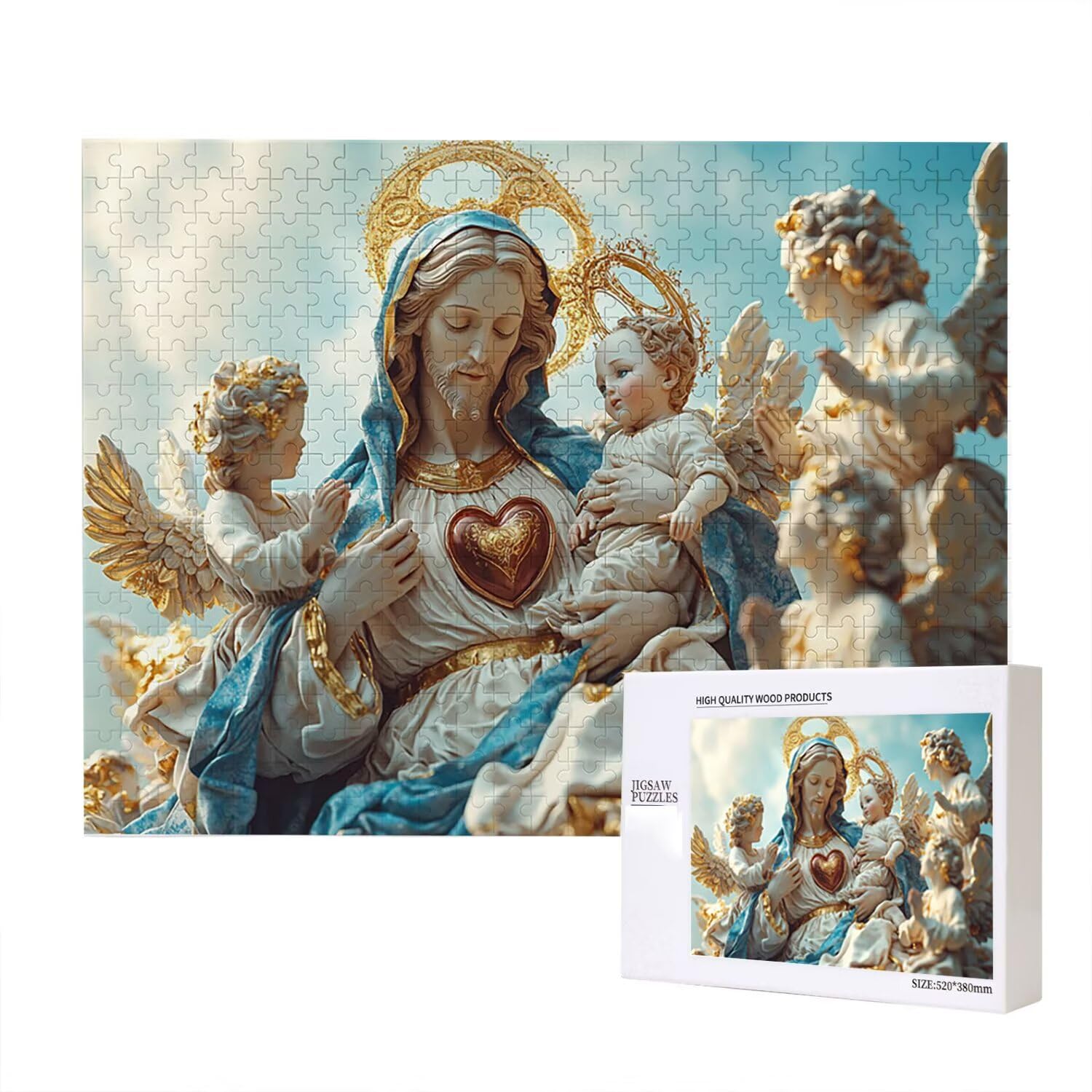 Jigsaw Puzzle, 5000 Pezzi Puzzle Classici, La Madre Puzzle Rilassamento Intelligence, Mpossibile Difficile Puzzle Impegnativo per Adulti Puzzle Gioco Familiare, Regalo per Amore Amico Angelo fr0-611
