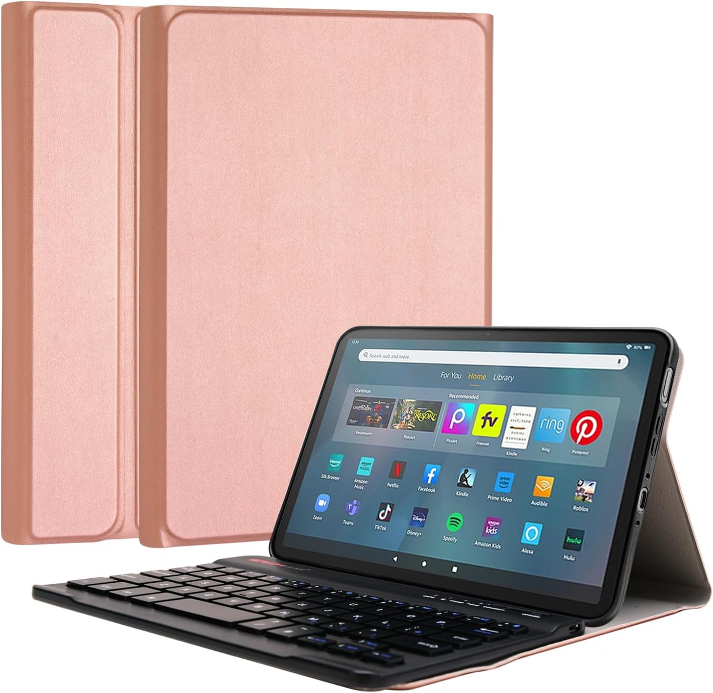TECHGEAR Keyboard Case for Amazon Fire Max 11" 13th Generation / 2023 [Strike Folio] PU Leather Stand Case with Detachable Bluetooth Wireless UK QWERTY Keyboard, Amazon Fire Max 11 Keyboard Case