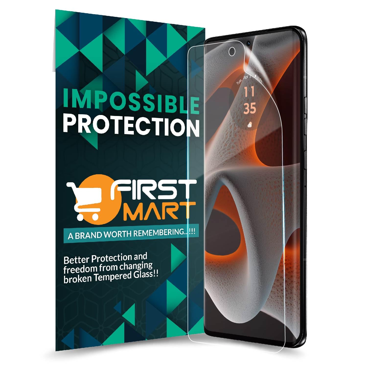 FIRST MART Plastic Screen Protector For Motorola Edge 50 Pro 5G Smartphone-Nano Fiber Unbreakable Membrane Case Friendly Full Edge To Edge Screen Coverage & Installation Kit (Crystal Clear) (B0CZXVVPTK) Amazon Price History, Amazon Price Tracker
