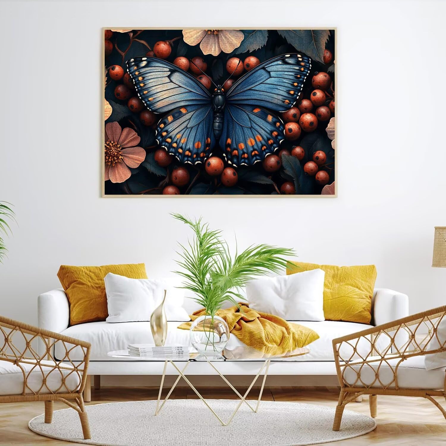 Puzzles 3000 Piezas, Puzzle Madera Mariposas Planta, n-251