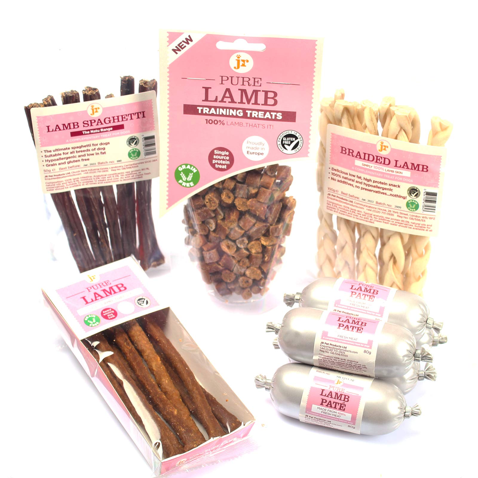 JR Pet Products 100% Pure Lamb Bundle Natural Dog Treats