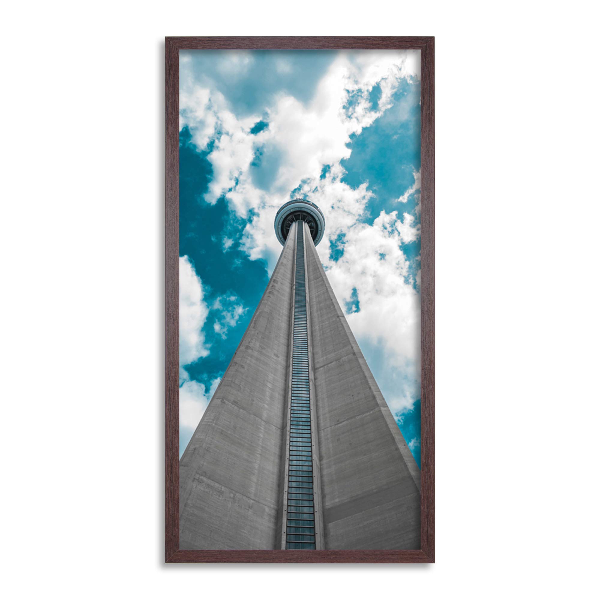 Wee Blue Coo CN Tower Toronto Ontario Canada Long Panel Framed Wall Art Print