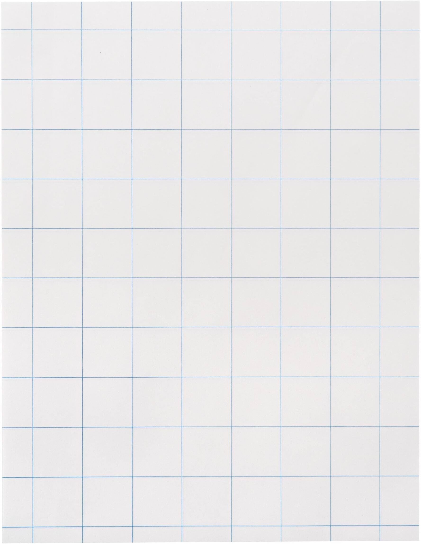 85280 Double Sided Graph Paper with in Ruler - 8 1/2 in x 11in - Ream of 500 - White