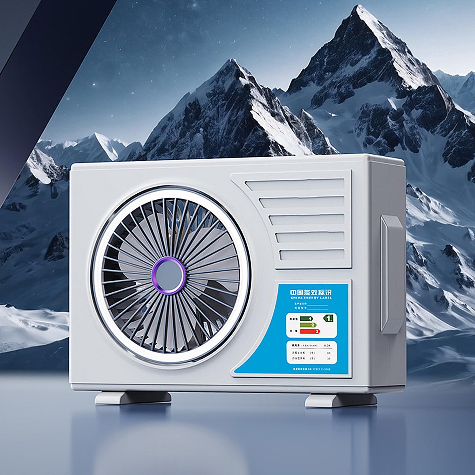 Ventilatore da Scrivania Ricaricabile con luce notturna