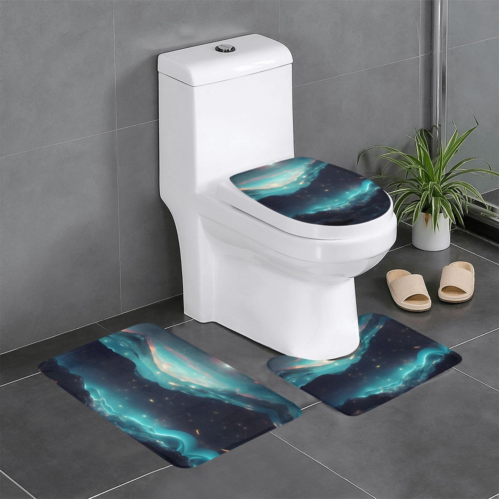 Tapis de salle de bain antidérapant lot de 3 pour éviter les glissades en douche
