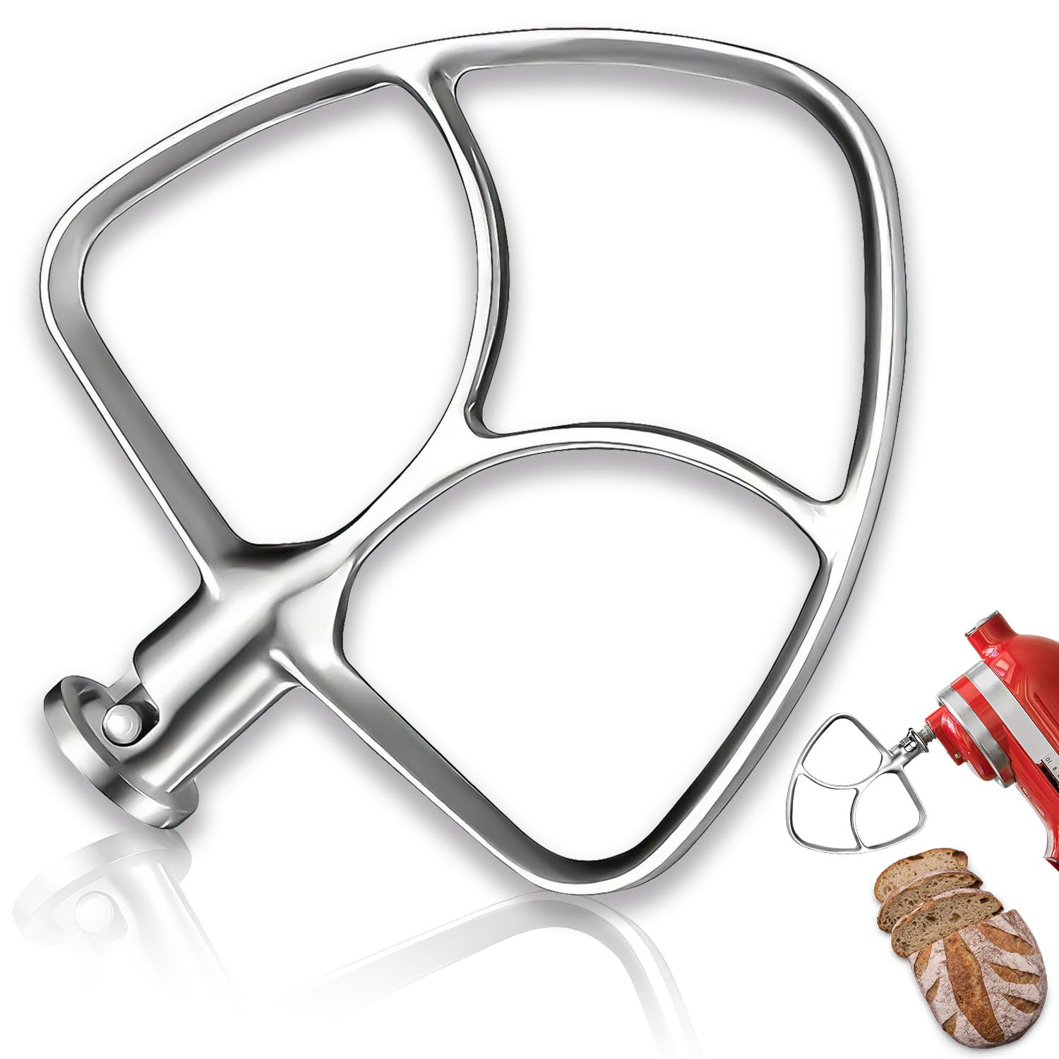 K45B Stainless Steel Kitchen Aide Paddle Attachment fit Kitchenaid Mixer 4.5-5 Qt for Kitchen Aid Mixer Paddles Mixer Kitchen Aid Paddle for Kitchen Aid Mixer Attachments for Kitchenaid Mixer Blade