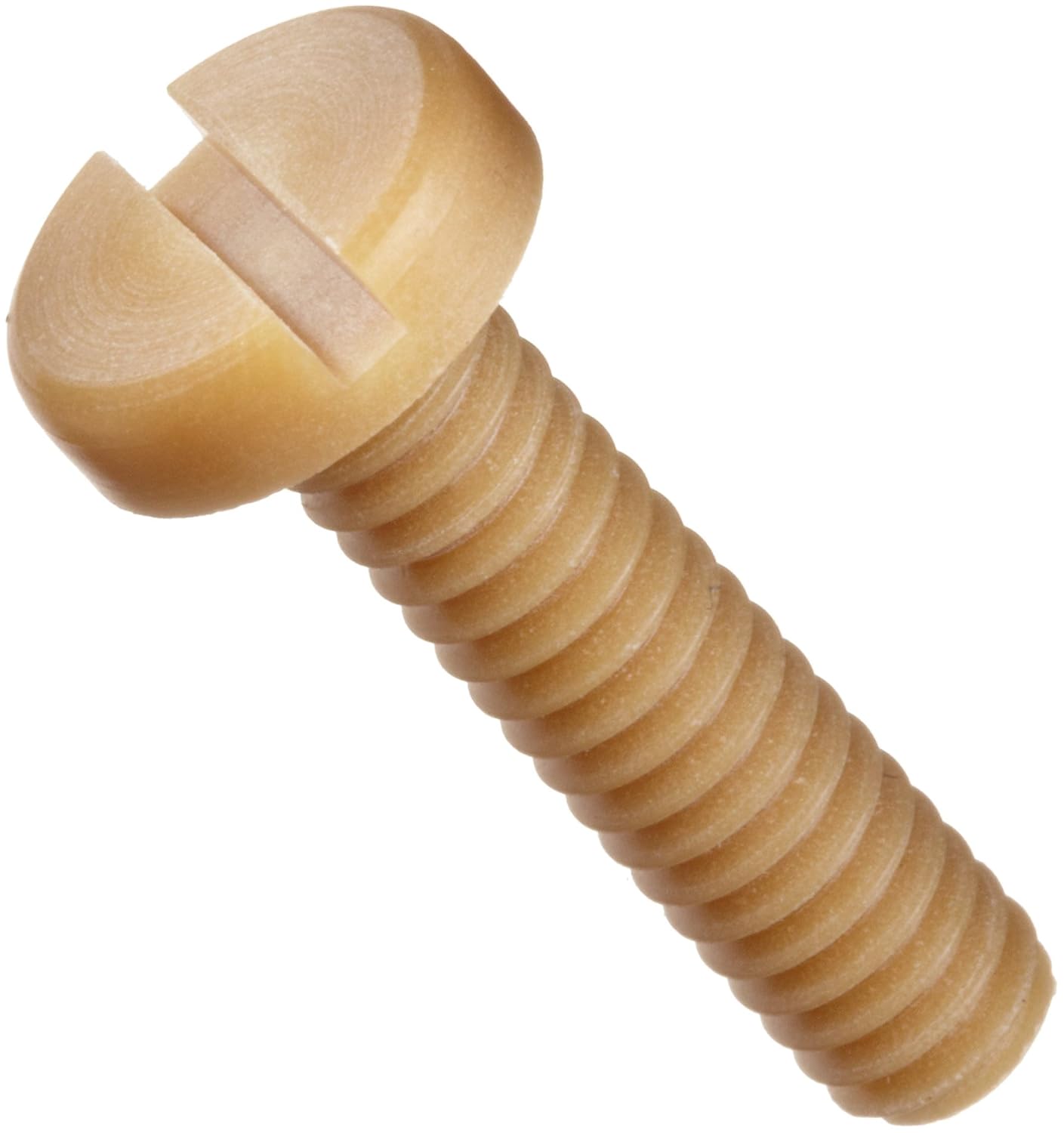 Ultem 2300 Machine Screw, Pan Head, Slotted Drive, #8-32, 3/4" Length (Pack of 10)