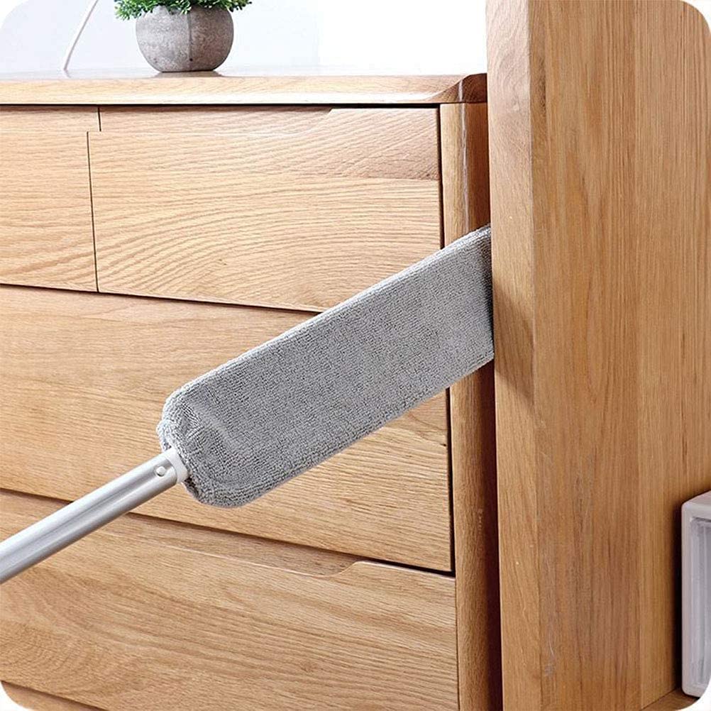 Spazzola di Polvere da Letto, con testa pieghevole lavabile e manico lungo telescopico, per pulire le fessure del letto e spazzare i capelli polverosi