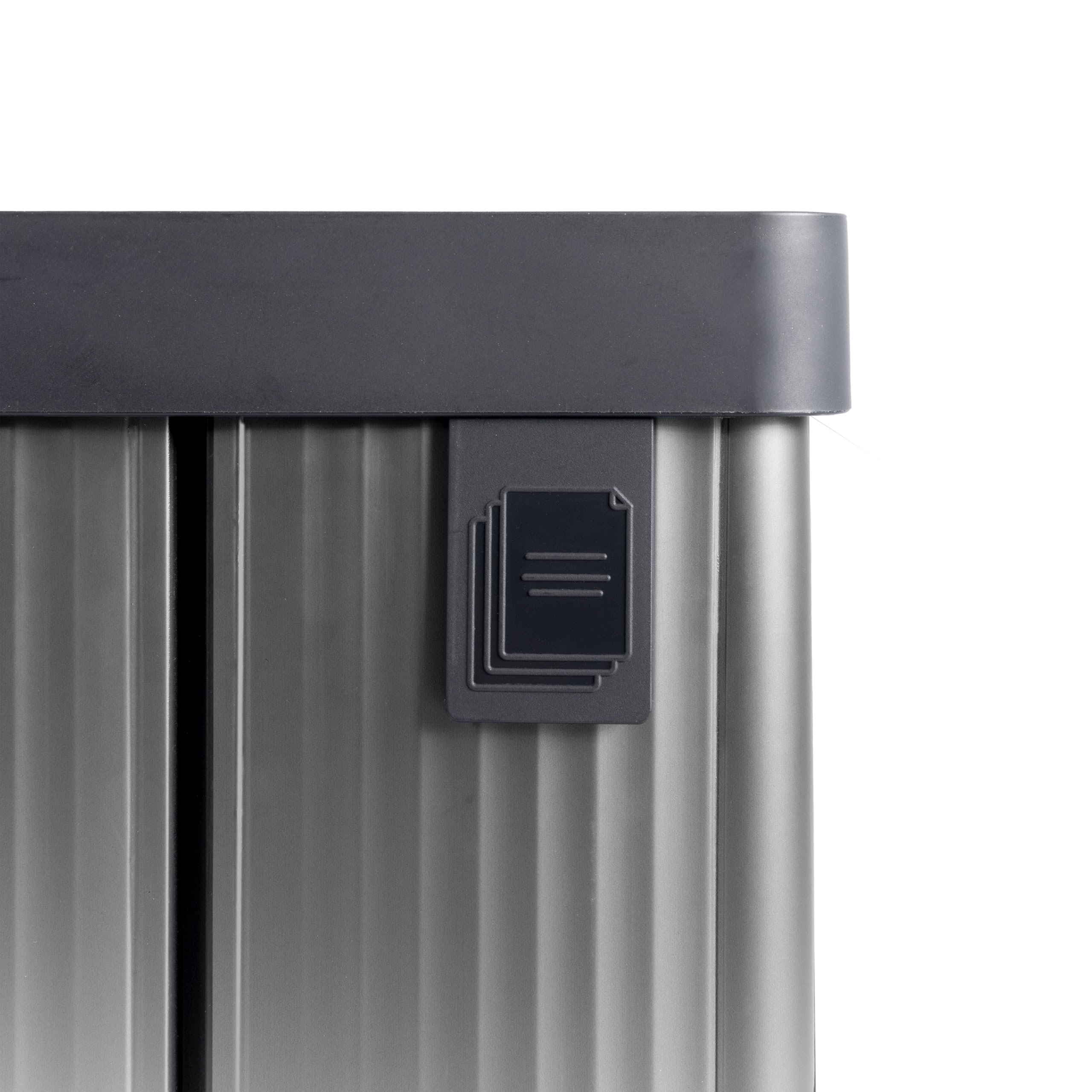 Curver Keter Verto Poubelle de recyclage double compartiment 54 l gris perle