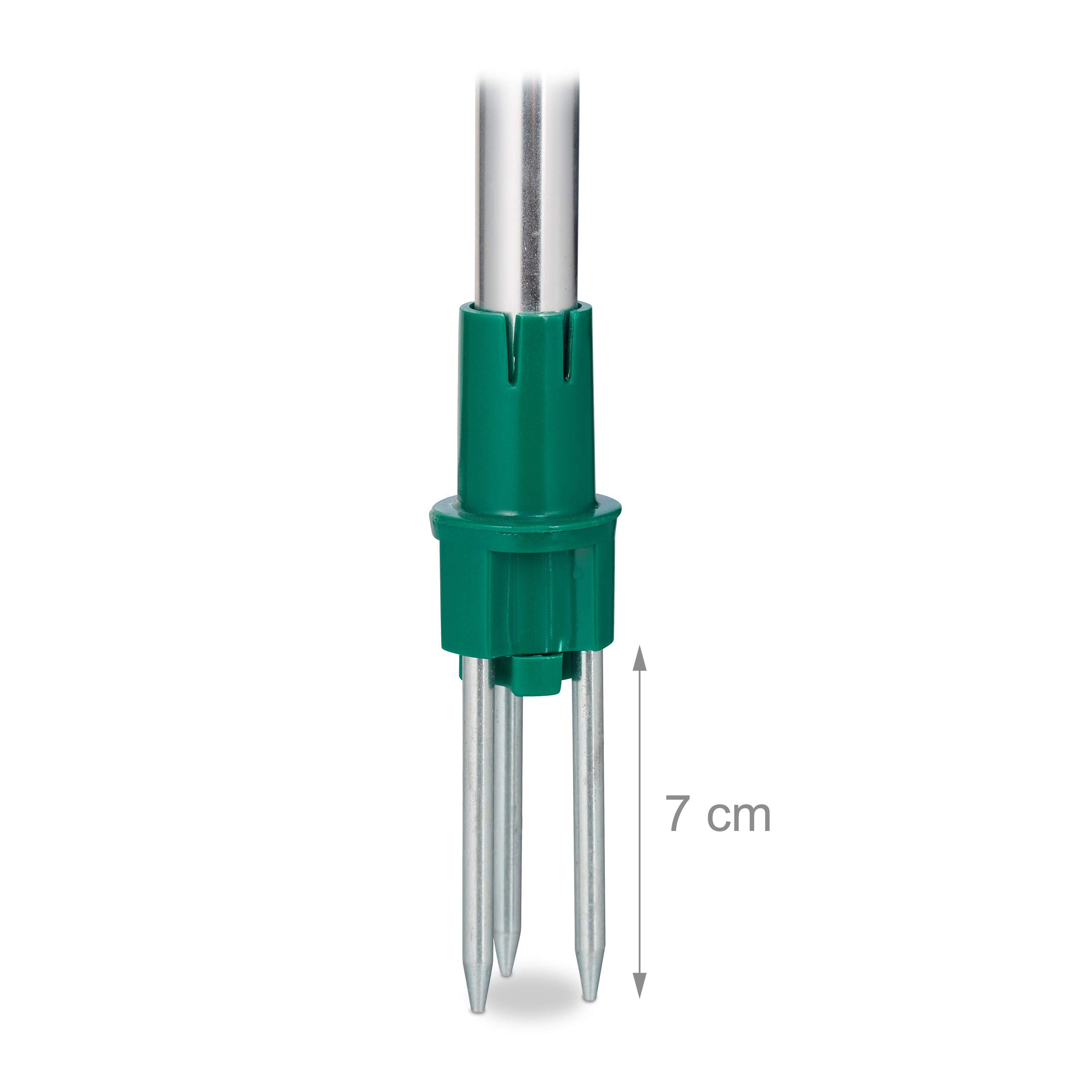 Relaxdays Estirpatore, Sarchiatore Manuale con Artigli in Acciaio a Molla, per Rimuovere le Erbacce, L 100 cm, verde