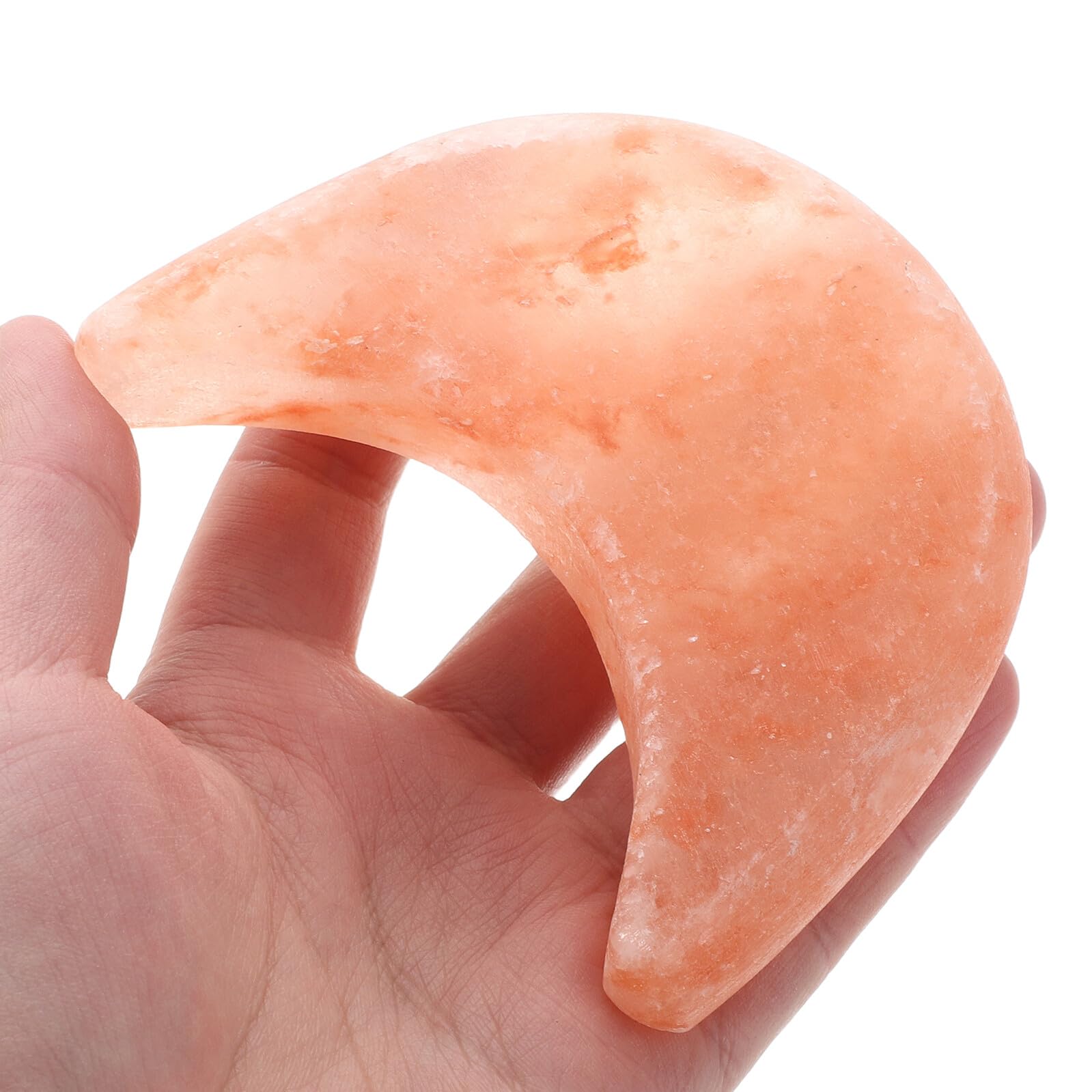 2 Piezas Jabón Natural de Sal Mineral de Montaña Forma de Luna Exfoliante para Cuerpo para Spa y Cuidado Diario Piel