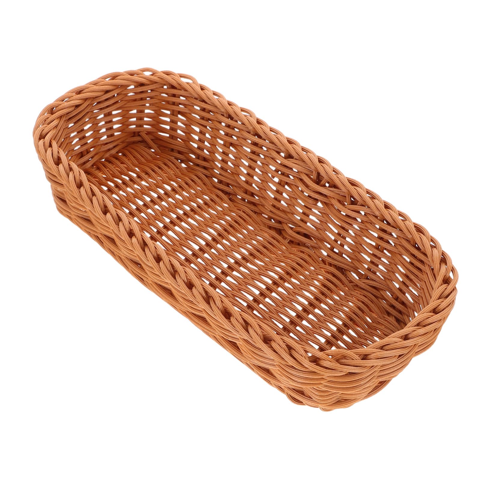 Cesta para Cubiertos de Plástico Rattan Organizador Versátil para Palillos Tenedores y Utensilios de Cocina con Diseño Natural para Almacenamiento Encimeras