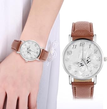 Tbest Reloj Cheap Women's Watches Fashionable PU Leather Strap Quartz Watch Ladies Female Analogue Wrist Watches White