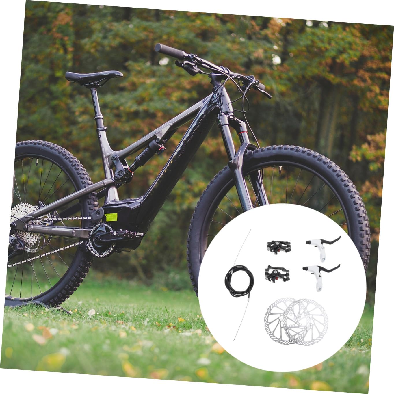 ULTECHNOVO Juego de Freno de Disco Alta Fricción y Practicidad para Bicicleta de Montaña Piezas de Metal y Plástico Diseño Hueco Oblicuo para Ciclismo