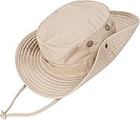 Vista 1 de Sombreros de sol para hombres y mujeres, sombrero de cubo UPF 50+, sombrero Boonie plegable, protección UV, senderismo, playa, pesca, safari