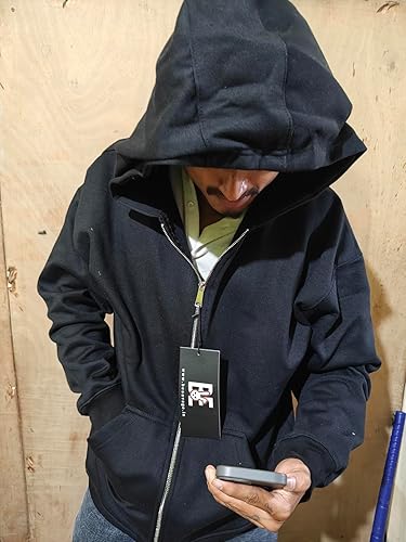 BE SAVAGE Double Side Zipper Hoodie for Men Zipper Jackets for Men