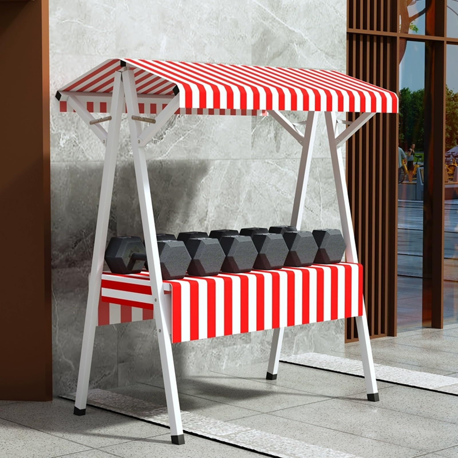 Contatore commerciale dell'esposizione del chiosco, baldacchino all'aperto pieghevole per il cibo di strada, carrello promozionale del fiore, larghezza di 60cm, altezza di 200Cm