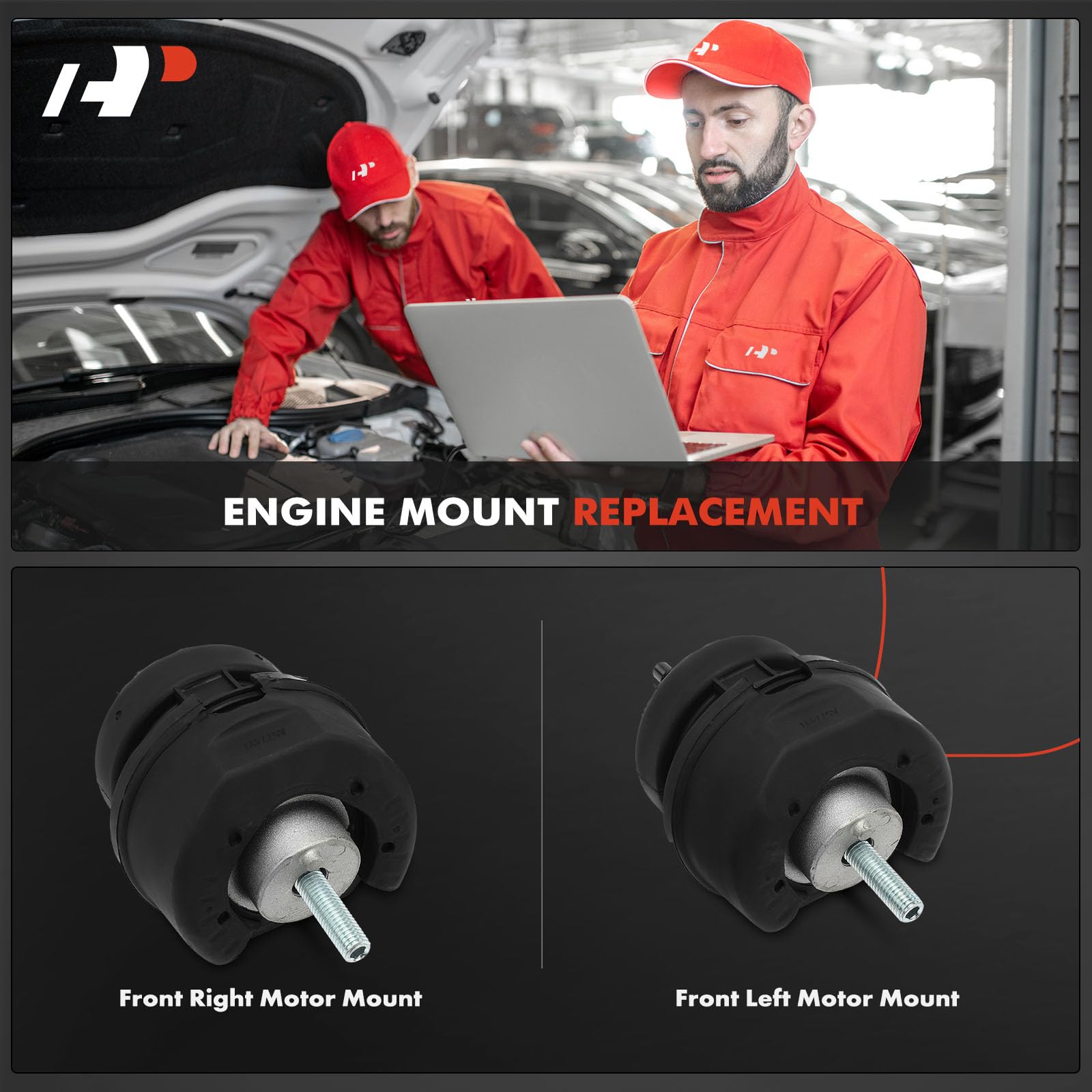 A-Premium 2PCS Front Left and Right Engine Motor Mount Kit Compatible with Cadillac CTS 2008-2015, 3.0L 3.6L 6.2L, Replace# 22783392, 25973848