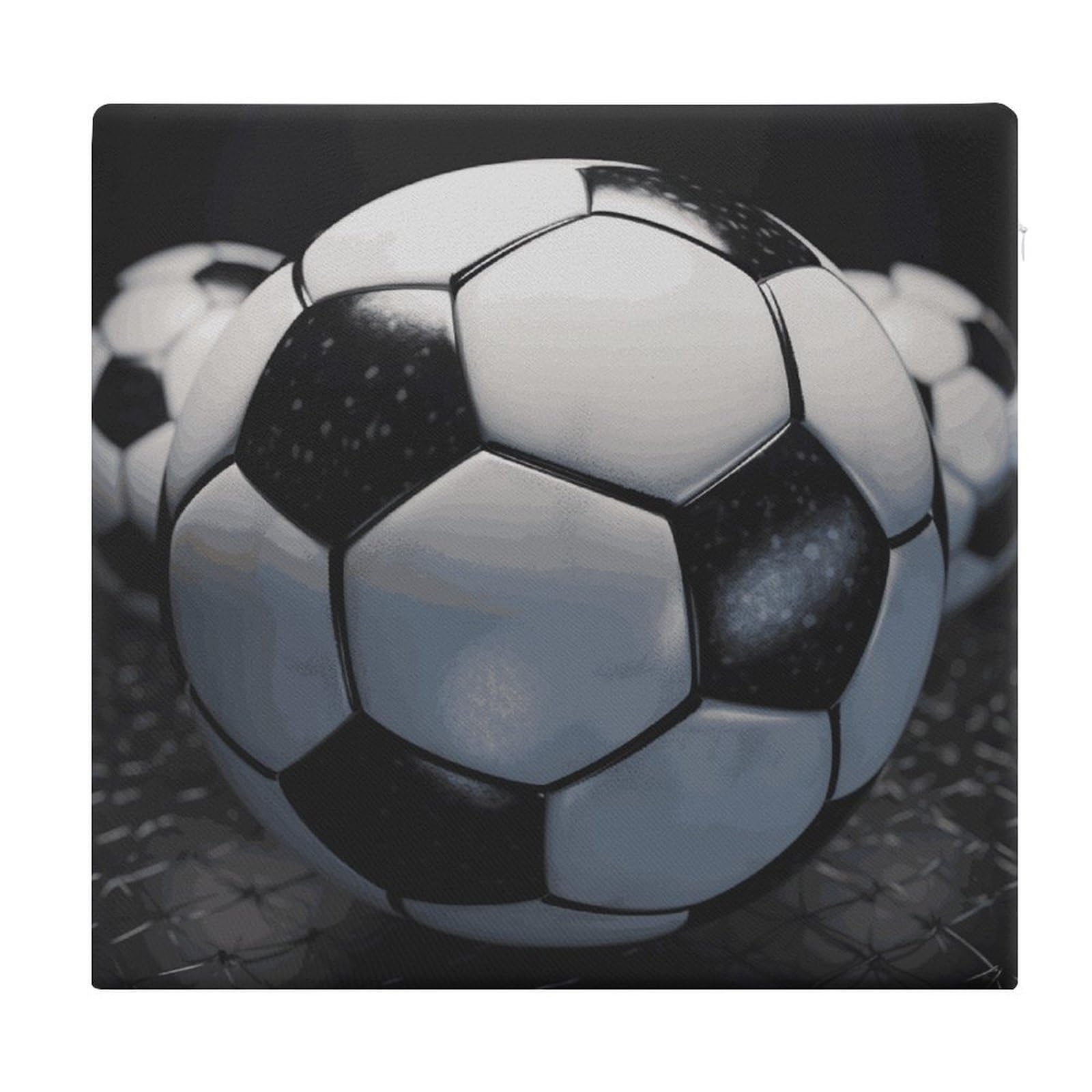 Adfgyerh Style Soccer Ball Cushions Memory Foam For Adults, Seat Cushion Chair Pads Soft, Square Pillows For Dining, Kitchen, Office, Patio Chairs