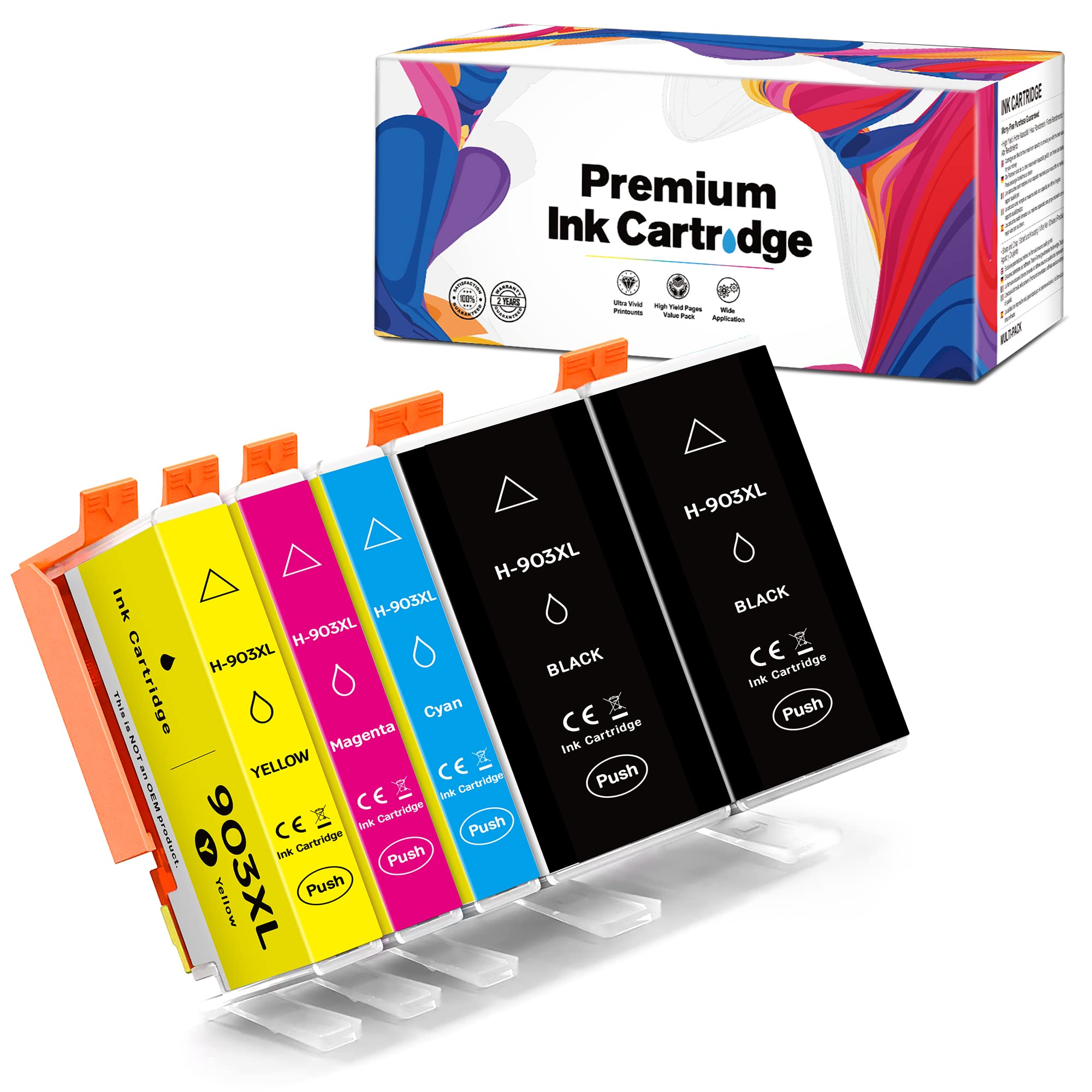 HP 903 Nero, Ciano, Giallo E Magenta, 6ZC73AE, Confezione Da 4 Cartucce Originali, Compatibili Con Stampanti OfficeJet 6950, OfficeJet Pro 6960 E 6970 - Foto 4