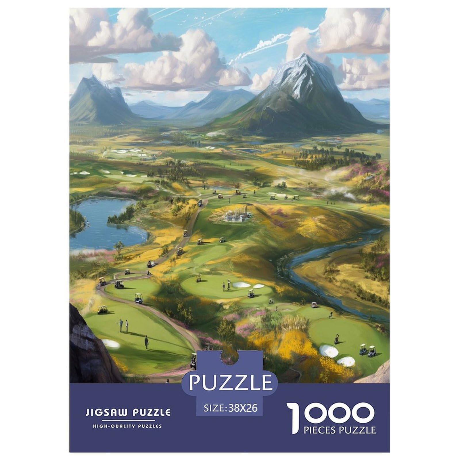Golf 1000 Pieces Jigsaws for Adults Art Colorful DIY Craft Beautiful Home Decoration Uncover The Puzzle 38x26cm/1000pcs