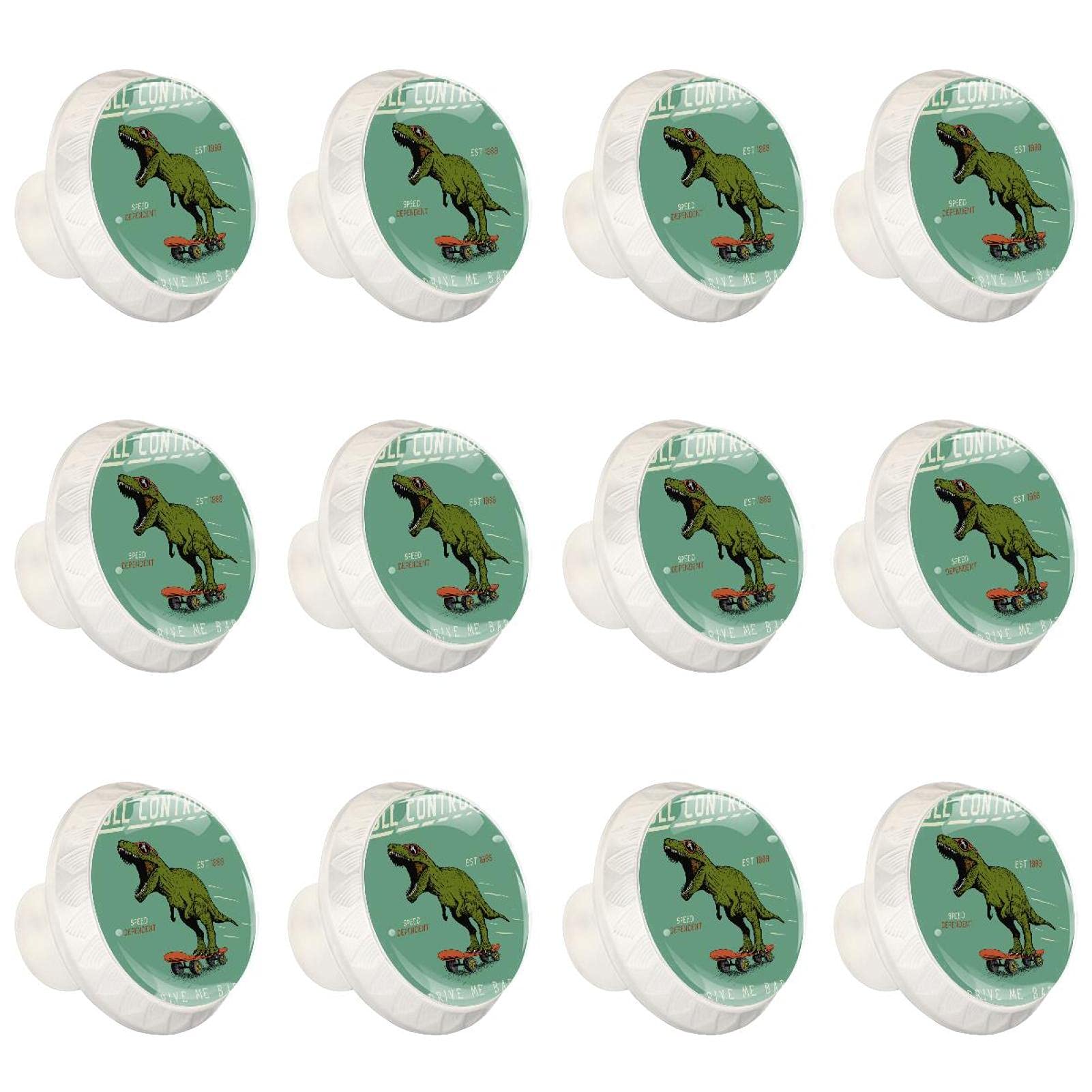 Boutons de cuisine dinosaure vert pour égayer la chambre d'enfant et les tiroirs