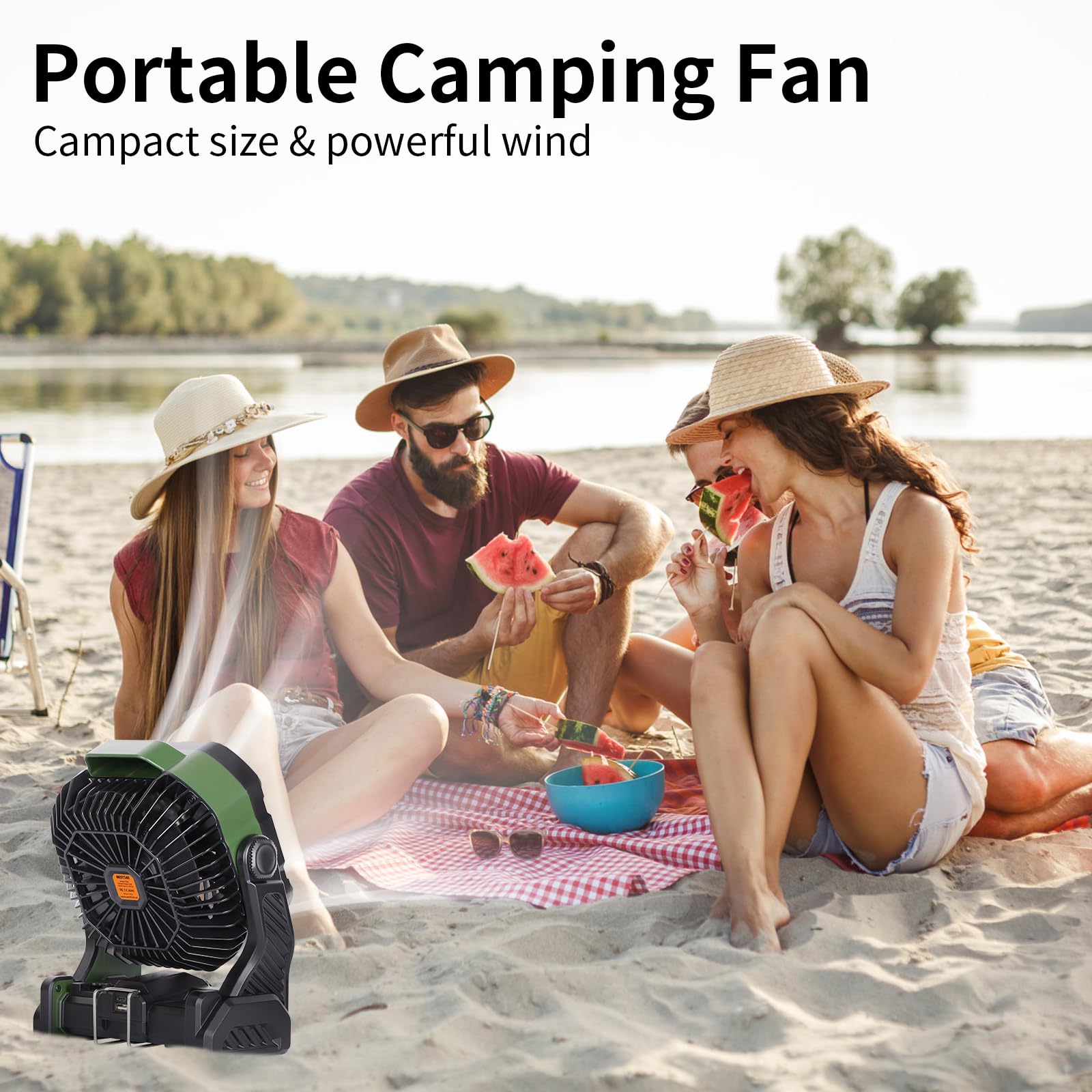 fan for beach tent