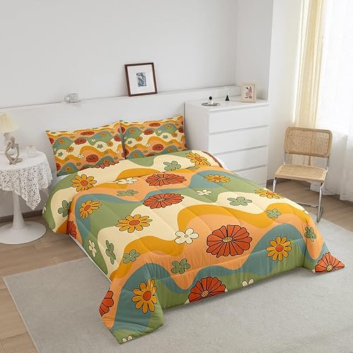 Miniatura 2 de Erosebridal Juego de ropa de cama y colecciones de flores hippie para niñas y adolescentes, diseño de flores bohemias y bohemias, para mujeres, ropa