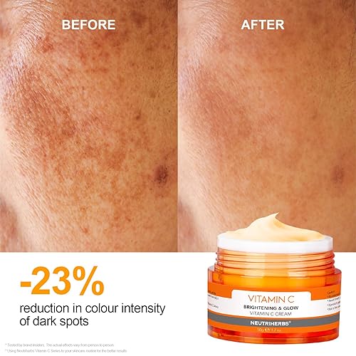 Miniatura 5 de Neutriherbs Crema facial con vitamina C, crema hidratante facial de día y noche, hidratante suavizante y suavizante de la piel, 1.7 onzas