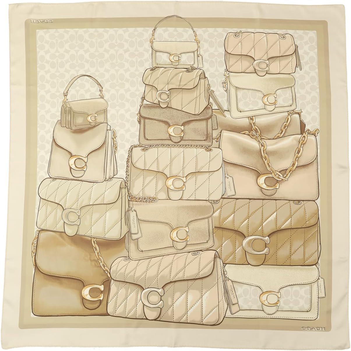 COACH womens Stacked Tabby Printed Silk Square - Image 3