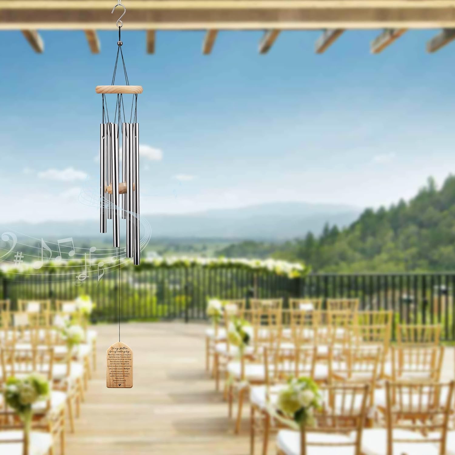 Mother of The Groom Gifts from Son, Mom Wedding Wind Chime Gifts from Groom, Thank You Gift for Mom on Wedding Day, Wedding Keepsake Gift Ideas