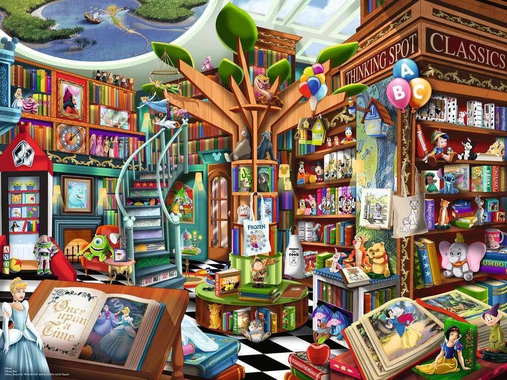 Ravensburger - Puzzle 1500 Pezzi Disney Story Book, Puzzle Adulti 80x60cm