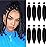 Alrence Pre Stretched Braiding Hair Long Braid 12 Inch 8 Packs Professional Braiding Hair Extensions Synthetic Crochet Twist Braids (12 Inch, 1B)
