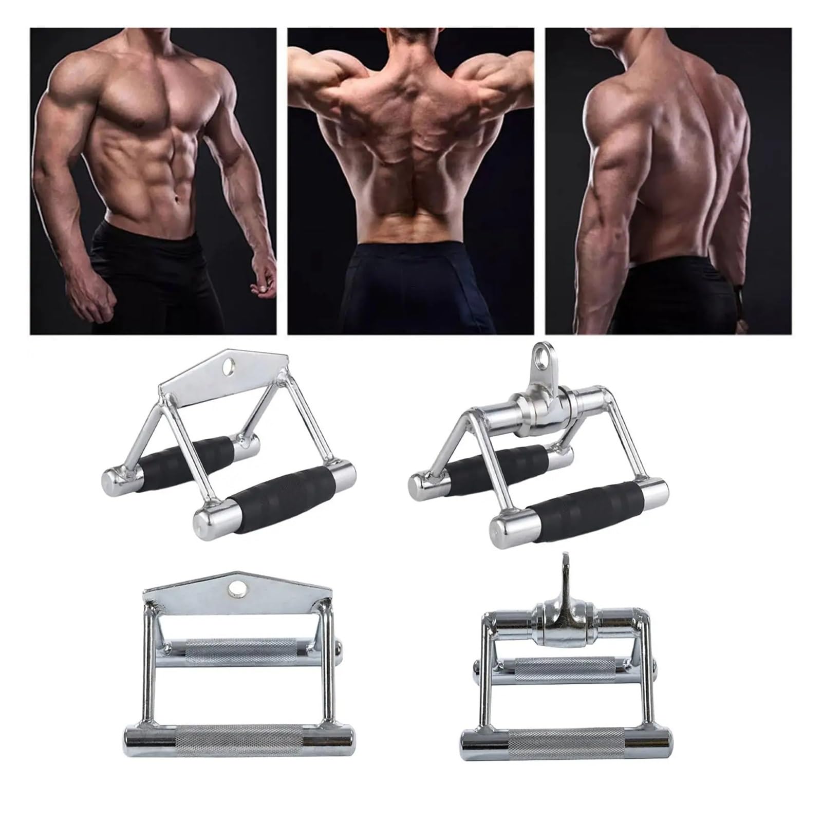 Barra per LAT Pull Down Maniglia a Doppia D, Attacco for Accessori for Macchine con Cavo a Barra Dritta, Barra a V for LAT Pull Down for Allenamento con i Pesi(Style C)