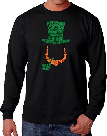 Mens Word Art Long Sleeve T-Shirt - Leprechaun
