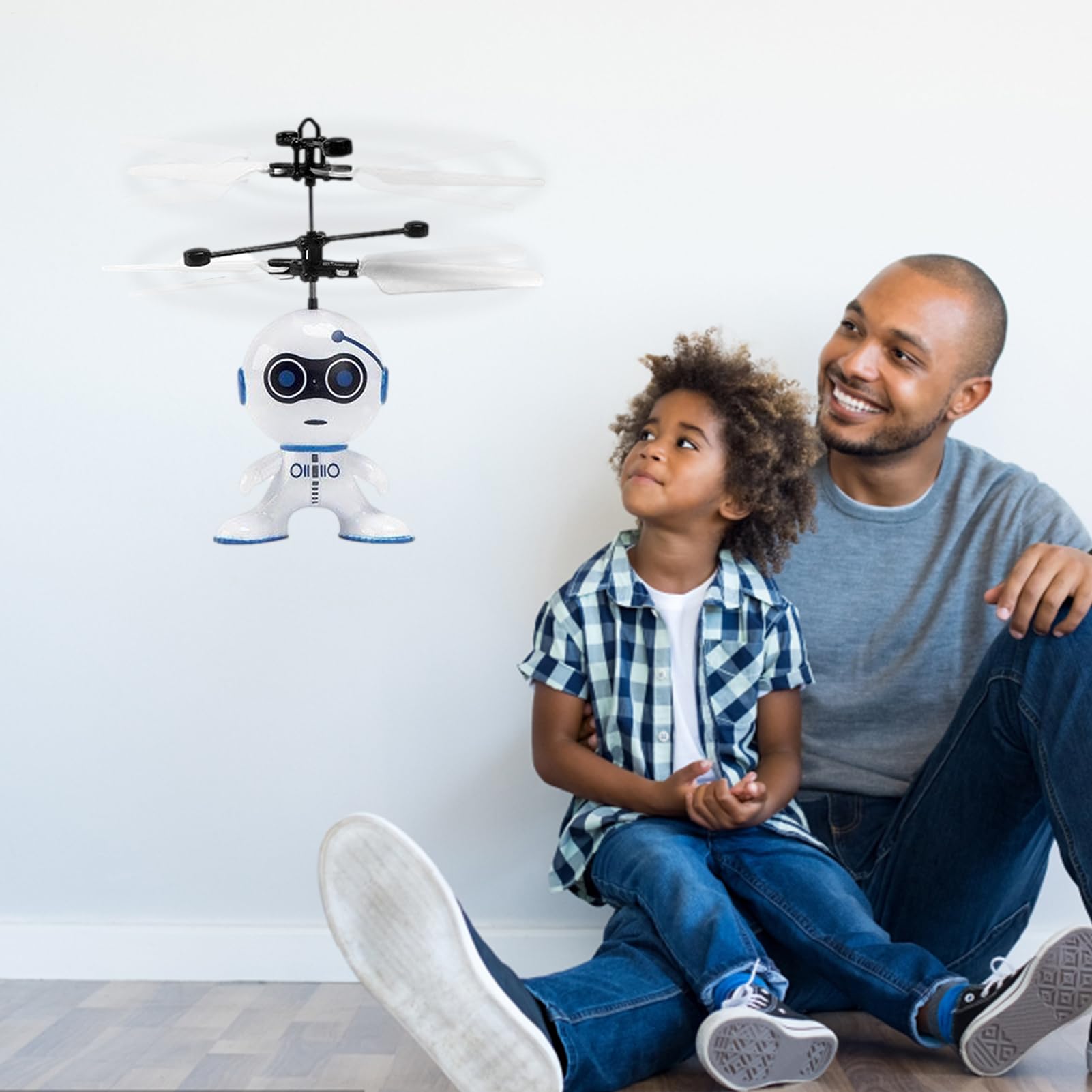 Flying Robot Games – Helicopter Robot Drone | Induction Airplane Toy | USB Rechargeable Remote Control | Infrared Sensor for Kids | Indoor Outdoor Fun | Hovering Flying Toy for Boys Girls — view 2
