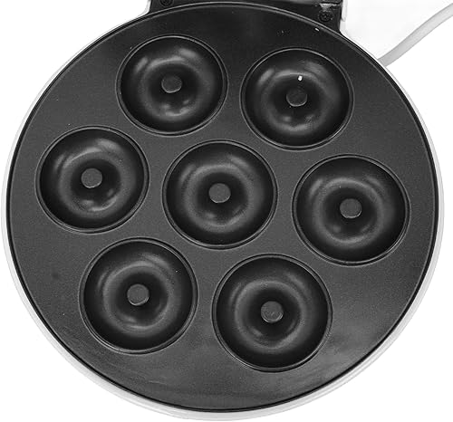 Miniatura 5 de Luqeeg Mini máquina para hacer donas, máquina de desayuno, máquina eléctrica de donas con revestimiento antiadherente, tostadora, máquina de donas,