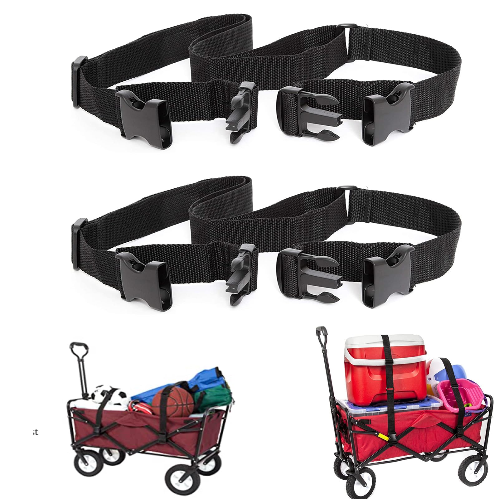 Correas de Hebilla universales para Carro Plegable al Aire Libre, diseño de diseño Ajustable para Evitar Que Tus artículos se caigan al Suelo. Cinturón de Seguridad para Silla de Comedor para niños,
