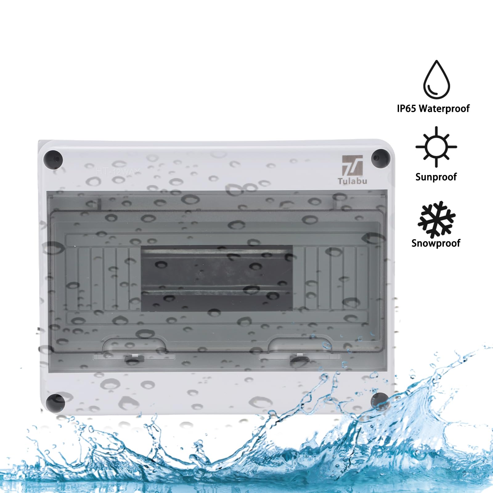 Scatola interruttore a 12 vie IP65 PC/ABS in lega di plastica scatola di protezione di distribuzione resistente alle intemperie con copertura trasparente scatola di distribuzione
