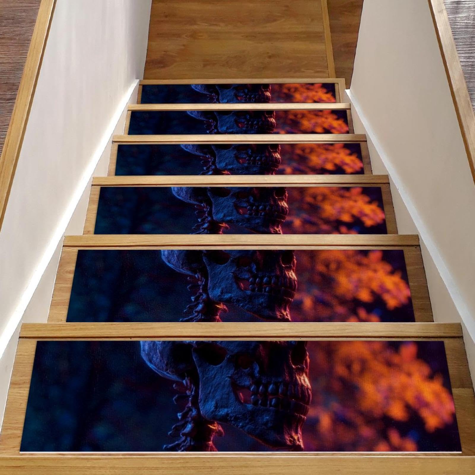 Tapis d'escalier antidérapants Halloween pour habiller vos marches en bois pour la fête