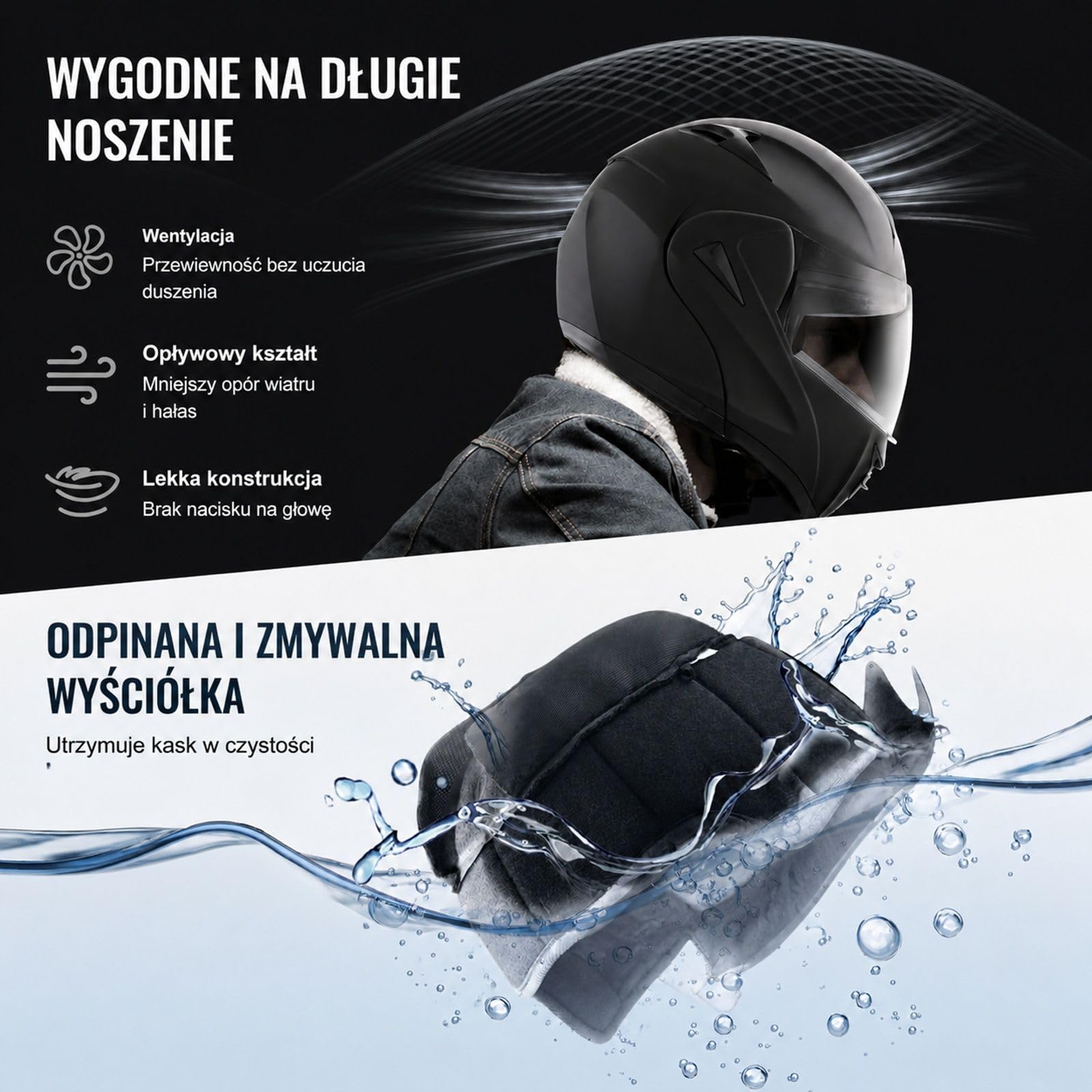 Kask motocyklowy bez maski, styl motocrossowy do jazdy drogowej i terenowej