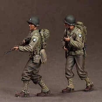 ミリタリーフィギュア 1/10 レジン製（ケース付） Amazon | 1/35 WWII アメリカ兵レジンモデルキット 未塗装・未組立