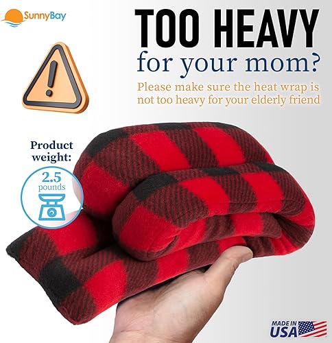 Miniatura 3 de SunnyBay Almohadilla térmica para microondas, envoltura térmica húmeda para el cuello y los hombros, versátil bolsa de frijol con peso o compresión
